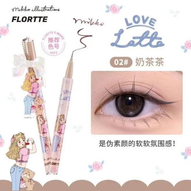 라이너 FLORTTE 컬러 풀 한 액상 방수성 오래 지속되는 천연 부드러운 거짓말 누에 빠른 건조 눈 메이크업 화장품, 10 02