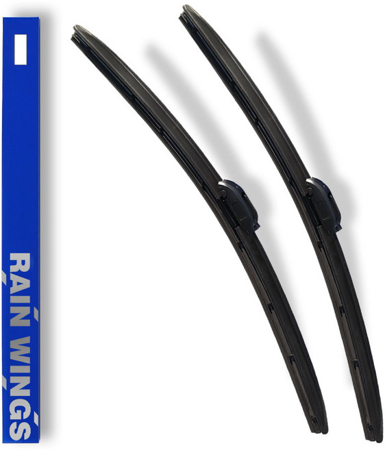 레인윙스 소프트 플랫 하이브리드 멀티형 와이퍼 + 기본 어댑터 8종 세트, 전차종