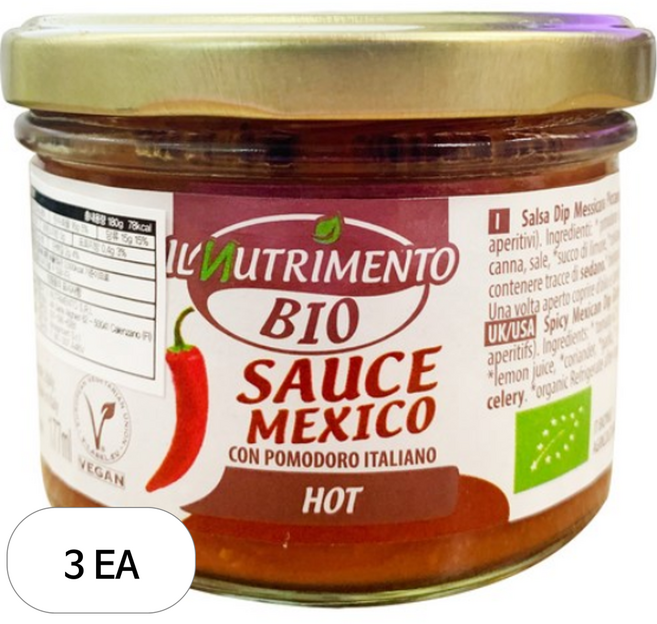 일뉴트리멘토 유기농 멕시칸 핫 살사 소스, 180g, 3개