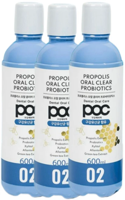 구강케어전문 가글 덴포크 구취제거 구강관리, 500ml, 3개 - 쿠팡