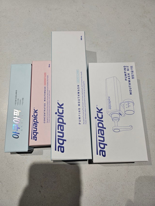 [오늘출발] 아쿠아픽 가글 3종 세트 (펌핑가글&키트세트 + 농축가글 민트향 + 농축가글 자몽향)