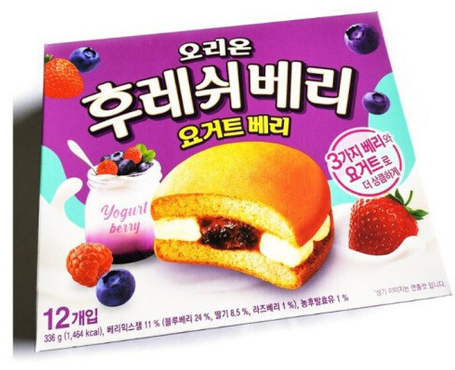 오리온 후레쉬베리 요거트베리28g 12개입 4개, 28g, 48개