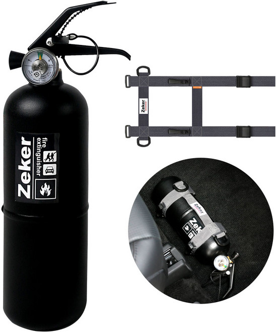 차량용 소화기 KFI인증 국가검증, 블랙+스트랩, 1개, 0.7kg