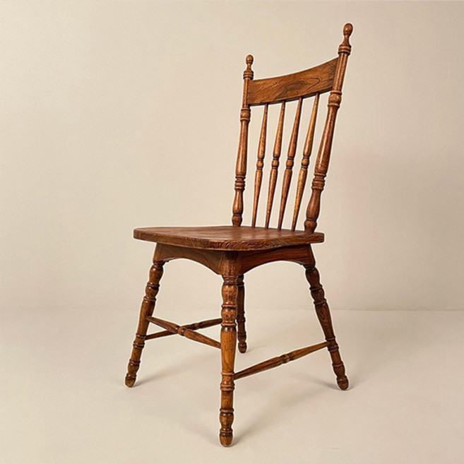 가젤 엔틱 원목 체어 식탁의자 카페 인테리어 식당 의자 CBA, 1개, RUSTIC