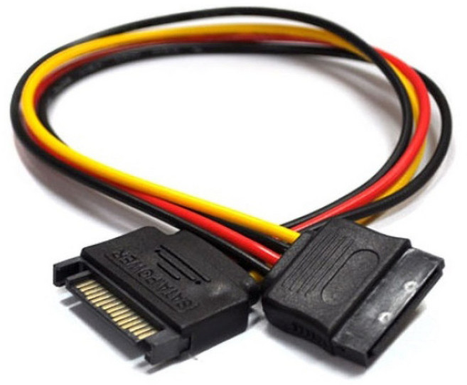 SATA 전원 연장 케이블 0.3M MBF-SATA-P30EX, 1개