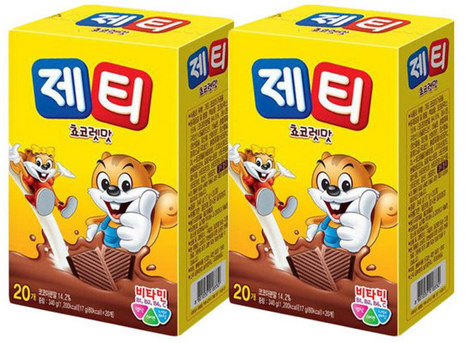 제티 초코 초코렛맛17g 20개입 2개, 17g