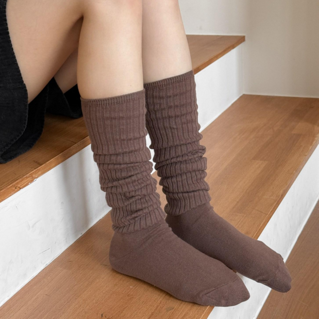 블루씨티 투스 반골지 니트 롱 봄 가을 주름 워머 양말