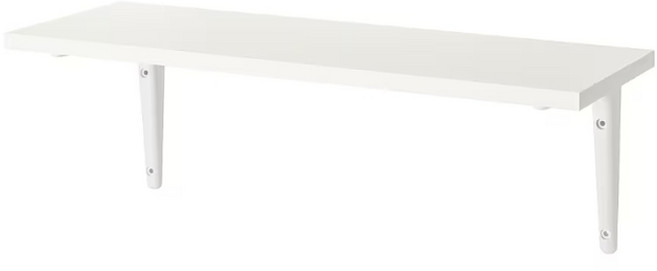 이케아 벽걸이 선반 10kg하중 나사불포함 59x20 십훌트, 블랙계열