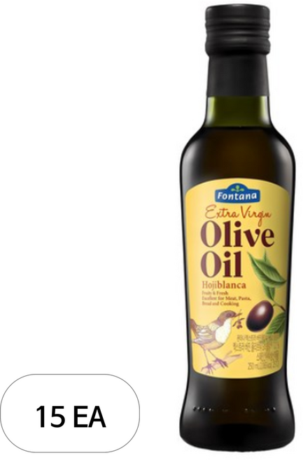 폰타나 오히블랑카 엑스트라 버진 올리브유, 250ml, 15개