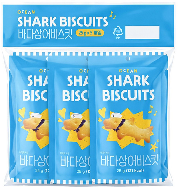 바다상어비스킷 25g, 5개