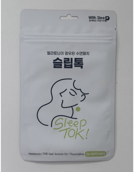 위드슬립 멜라토닌 원적외선 수면 패치 슬립톡 36개입, 1개