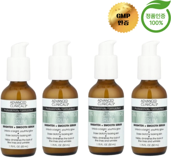 2+2 어드밴스드 클리니컬스 나이아신아마이드 5% 세럼 52ml, 4개 - 쿠팡