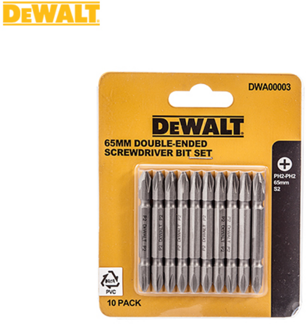 디월트AC 도금비트날 DWA00003(6.35x65) 10PCS, 1세트