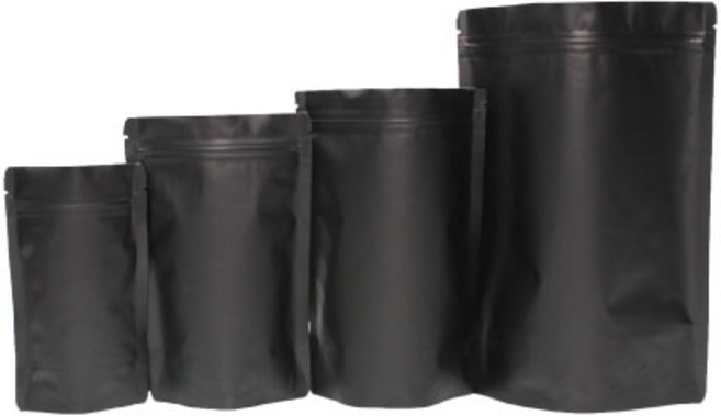 자성팩 먹색 무광 지퍼 스탠드 (사이즈4종) 100매 아로마벨브가능, 100개, 20*27*5 벨브포함, 1개입