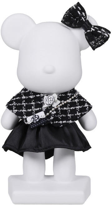 대형 석고방향제 28.7cm 자석형 곰꾸미기 빅베어브릭 [CN케이프 스커트(검검)] + (탈취제+오일) 세트 매그니토, 포근한추억