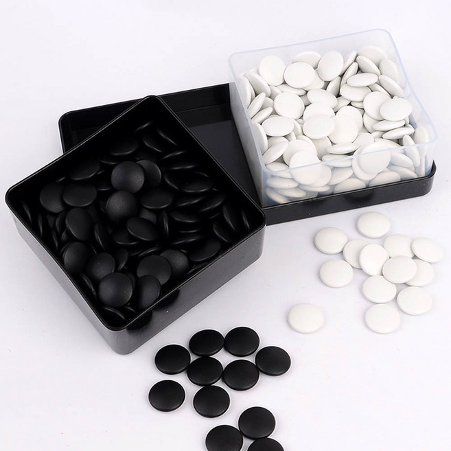 튼튼한바둑알 가족게임 오목 바둑돌 바둑알 세트, 320개, 블랙,화이트, PS