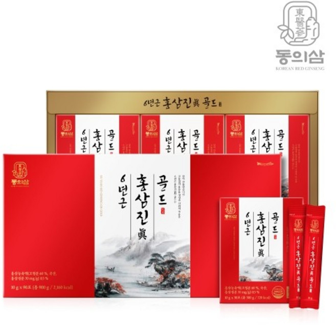 동의삼 6년근 홍삼진 골드 귀한 분께 드리는 정성 가득 건강 선물, 1개, 900g