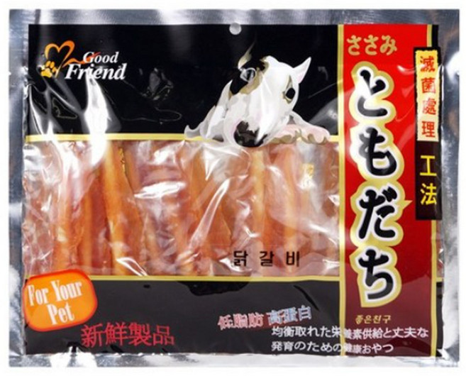 토모다찌 도모다찌 어포 사사미 380g 강아지 간식 덴탈껌, 닭가슴살 + 우피 혼합맛, 4개