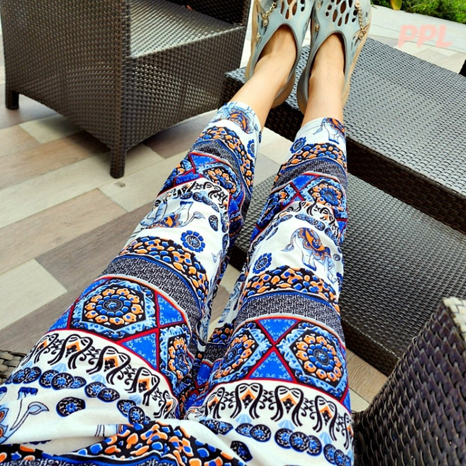 여성 코끼리 바지 시원한 태국 동남아 여행 레이온 긴 팬츠