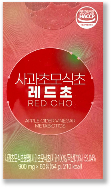 레드초 사과초모식초 애플사이다비니거, 60정, 1개
