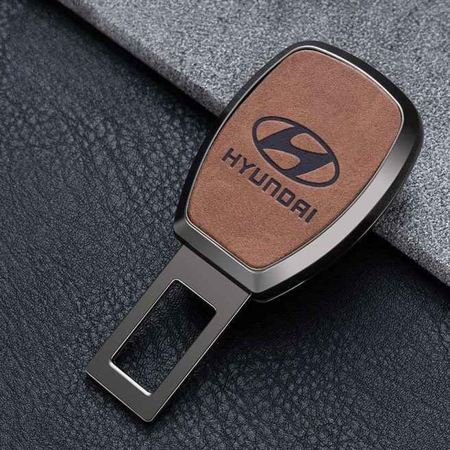 차량 안전벨트 연장 클립 자동차 벨트클립, 2. 브라운 스웨이드 클립 (현대), 1개