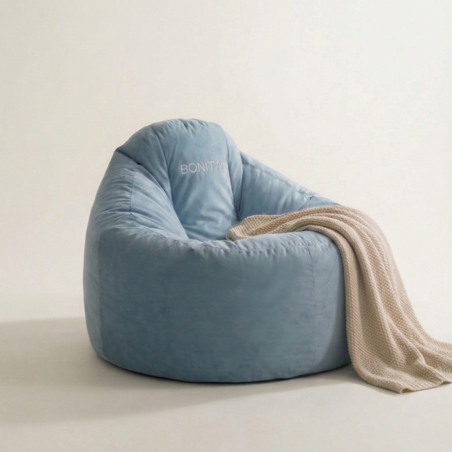 보니타 그란데 B987K 허그핏 말랑 스웨이드 빈백소파, 쉐도우