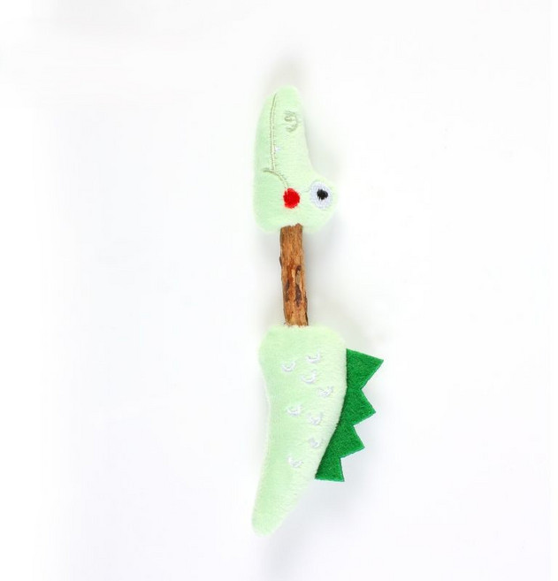 FURENDO 마따따비 고양이 이갈이 장난감 치석 관리 스트레스 해소 혼자 놀이, 1개, 악어 마따따비