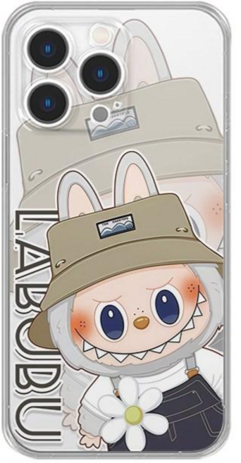 Labubu 데이지 라부부 렌즈보호 풀버거 투명젤리 아이폰 갤럭시 폰케이스