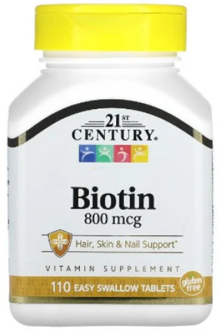 21세기센트리 비오틴 800mcg 이지 투 스왈로우 타블렛, 1개, 110정 - 쿠팡