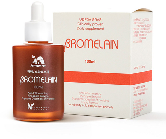 [아머펫 브로멜라인 100ml] 강아지 고양이 노령 반려동물 항염 소화능력 강화 효소제, 1개, 소화