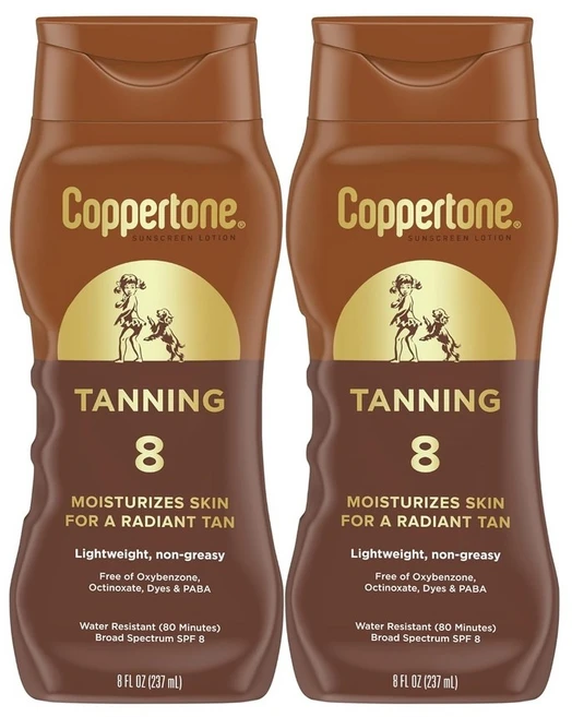 Coppertone 코퍼톤 태닝 선크림 SPF8 237ml 2개입 - 쿠팡