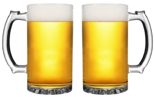 블리스 머그타입 맥주잔 하이볼잔 500 600ml 생맥주잔 2P, 1세트