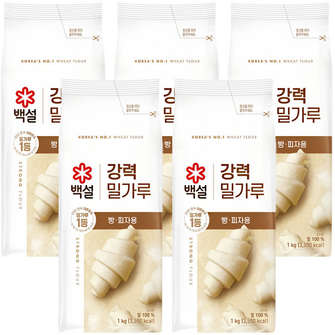 CJ제일제당 [CJ제일제당] 백설 강력밀가루 1kg x 5개
