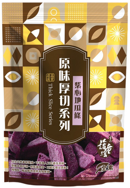 金山藷童瑤 原味厚切系列 紫心地瓜條 - 台灣地瓜點心, 180g, 1包