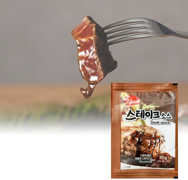 에이치에이유통 우리식품 스테이크소스 (30g) 낱 데리야끼 비프소스 햄버거 일회용, 30g, 1개