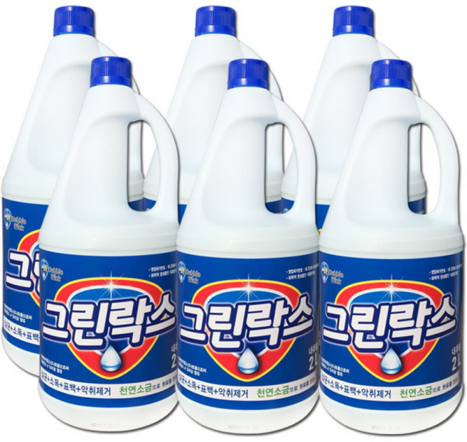 그린락스 살균/소독/표백/세정제/청소, 6개, 2000ml