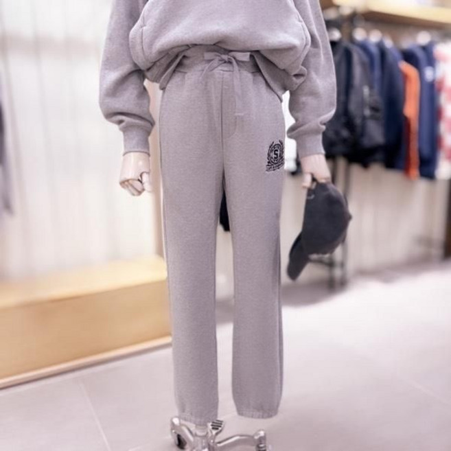 [패션플러스][시에로] SJ4TSFS966_OSLO 자수 기모 조거팬츠