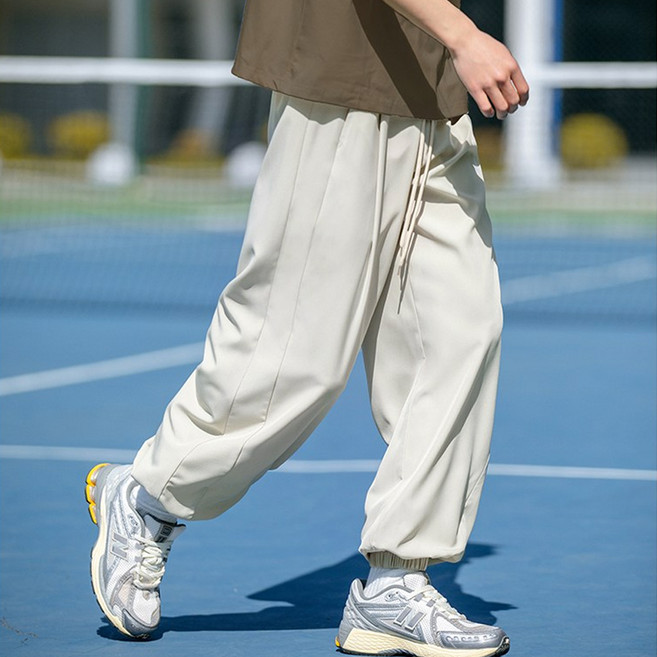 HANYO 남성 여름용 사이드 배색 디자인 아웃도어 쿨링 캐주얼 조거 팬츠