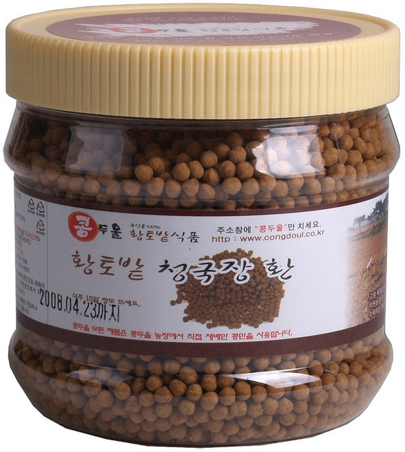 콩두울 청국장환/직접재배/우리콩100%, 500g, 2개