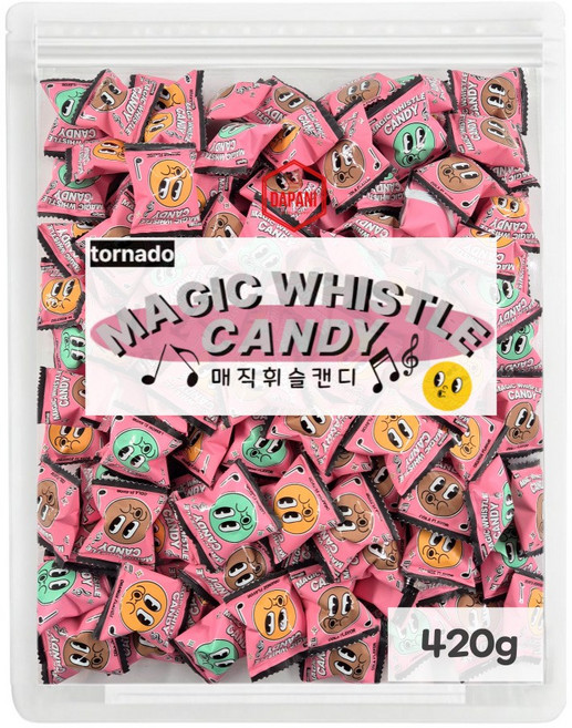 토네이도 매직 휘슬 캔디, 420g, 1개