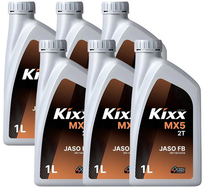GS 킥스 2행정 예초기 소형엔진 엔진오일, 6개, MX5 2T