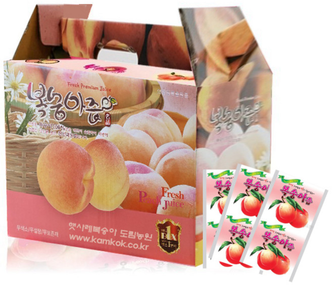 감곡 햇사레 복숭아즙 1Box( 110ml x 50포), 50포, 50개