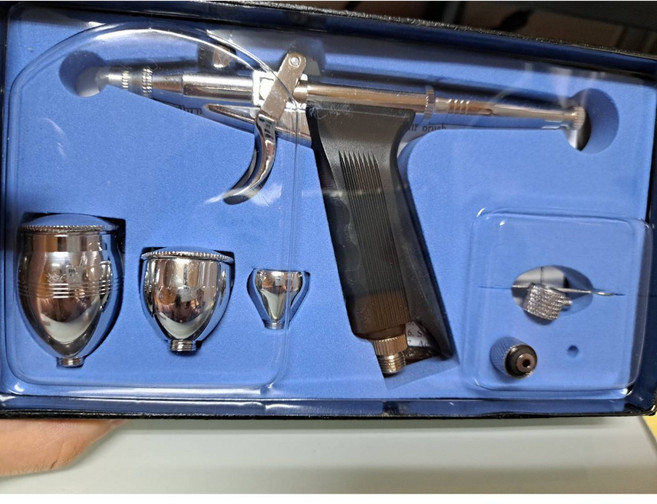 噴筆蛋糕法式噴砂無油式空壓機 鋼彈模型美甲噴漆噴槍, 1個, 黑色,二聯式發票