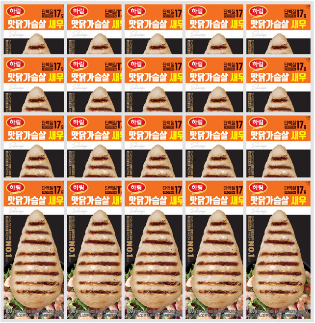 하림 맛닭가슴살 새우 100g, 20개