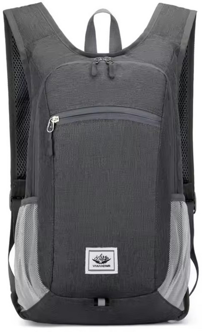 접이식 초경량 일상 여행 하이킹용 방수 대용량 스포츠 백팩 여행 필수템, 1개, 그레이