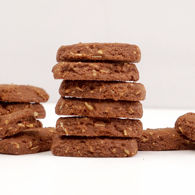 델리브라운 초코아몬드 140g 수제쿠키(코코아+바닐라) 답례품 선물 카페 디저트, 델리브라운 초코아몬드 쿠키 140g, 1개