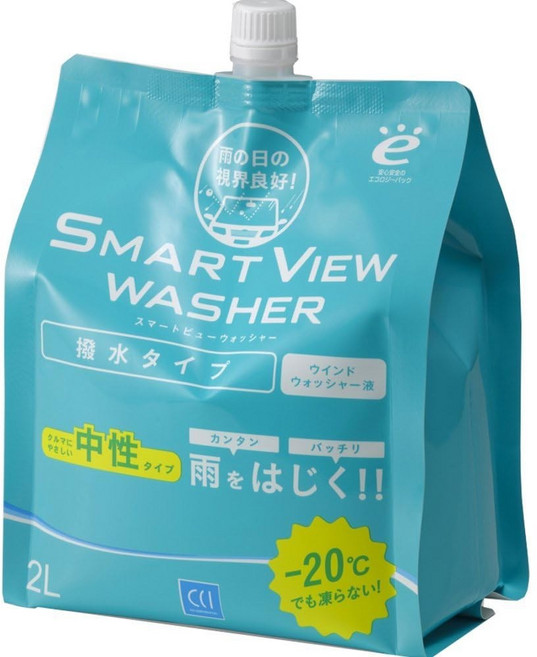 CCI SMART VIEW WASHER 撥水型雨刷精 中性配方 -20°C防凍, 1個, 2L