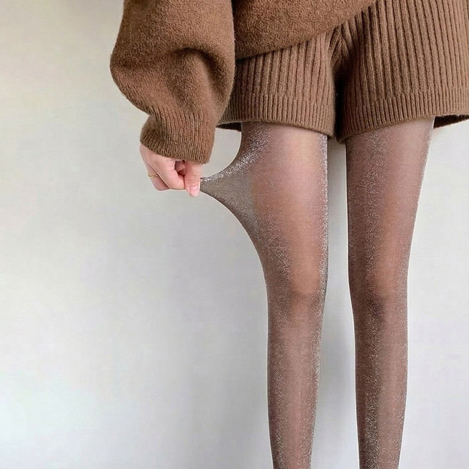 여성 펄 글리터 팬티스타킹 반짝이 은사 시스루 유발 스타킹 하객룩 파티룩 데일리 코디 타이즈