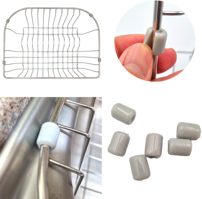 도도이츠 싱크대 바구니 고무링 개수대 건조대 고무 패킹, 6개, 그레이