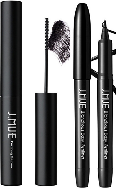 제이뮤 1+1번짐없는 스키니 마스카라, 컬롱 마스카라+펜 블랙, 1개